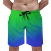 Mäns shorts Summer Board Colorful Line Sports Surf Multi Standed Print Beach Short Pants Fashion Fast Dry Trunks Plus Size