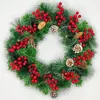 Dekorativa blommor 20/1st konstgjorda röda bär 14 Huvud falsk Holly Berry Branch Christmas Wreath Ornament Diy Home Party Xmas Tree