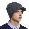 Berretti cappelli uomini inverno berretto in lana in maglia visor donna autunno accessorio da sci caldo per adolescenti all'aperto