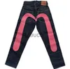 Mens Jeans Y2K Hip Hop Retro Personlig tryckt tvättade baggy denim Pants New Goic Straight Casual Wide Leg Trouser J230814