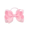 Baby Girls Grosgrain Ribbon Bows Rope Kids Bowknot Hairbands Pony Tail Holder For Children Accessories Bow elastic bandZZ