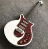 Niestandardowe białe BM01 Brian May Signature Electric Gitara Red Pearl Pickguard 3 Burns Pickups Tremolo Bridge 22 Frety 6 Przełącznik Chrome Sprzęt