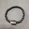 Strand Natural ruvido ruvido tormalina guarigione per perle di pietra di pietra glossy onice di bead energy braccialetti per uomo donna