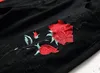 Men s Jeans Style Black Skinny Rose Embroidery Hole Men Fashion Design Male Denim Pants Straight Slim Biker Ripped 230814