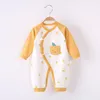 Rompers baby herfstkleding 0 tot 3 maanden babymeisjes rompers katoenen jumpsuitkleding geboren babyjongen pyjama's kleding 230812