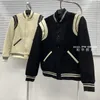 Giacche da uomo femminile marca di moda uniforme da baseball uniforme originale di lana patchwork cappotto di lusso di alta qualità famoso giacca sportiva unisex di fascia alta