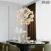 Chandeliers Art Led Chandelier Pendant Lamp Light Room Decor Christmas Decoration Modern Luxury Crystal Dandelion Round Ceiling Hanging