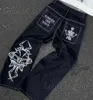 Y2K kot pantolon hip hop retro siyah çok cep kargo pantolonları yeni punk gotik bol kot pantolon geniş bacak pantolonları sokak kıyafetleri t230814