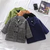 Jackets Herbst Winter Baby Boys Jacke Klassische Mode halten Warm Windbreaker Mantel Langarm Woll Outerwear Kinder Kleidung 230814