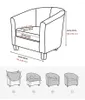 Couvre-chaise Couvre extensible imprimé de mode pour canapé de fauteuil