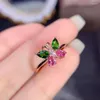 Cluster Rings Natural Tanzanite S925 Sterling Silver Butterfly Ring Fine Fashion Charming Women's Wedding Jewelry MeiBaPJ FS