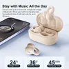 Wireless Bluetooth5.3 Ear Clip Bone Conduct Hörlurar - Öppna öronhörlurar Öronknoppar för löpning, cykling och annan sportanvändning