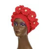 Afrikanische Turban Cap Auto Gel Headtie Islamic Hut Frauen Blumenkopf Wrap Nigerian Hochzeit Gel -Kappe bereits muslimisch Hijab Kopfscringe