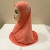 Etniska kläder muslimska vuxna stora flickor ber hijab huvudduk islamisk hatt amira dra på headwrap girl is siden halsduk