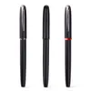 Caneta -fonte Picasso Pimio Black Metal Pen EF M Bent Nib 0 38 0 6 1 0mm Ring Red Ring Matte Office Business Gift Ink 230814