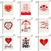 Valentine's Day Garden flag courtyard romantic flower love party Flags welcome yard Banner linen material by Ocean shipping P41