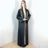 Vêtements ethniques Ramadan Fashion Femmes Élégant Robe de couleur solide avec dubai dames robe musulman asiatique