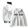 Dames Hoodies Sweatshirts Y2K Streetwear Hoodie Tops Retro Gothic Oversized Kap Schedelvleugel Kwaad Vlam Print Vest Rits Sweatshirts Heren Hoodies 230814