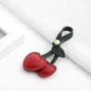 Keychains Luxury Design Cowhide Handbag Pendant Söta körsbärsnyckelkedjor för kvinnor äkta läderväska charm Tillbehör gåva vän