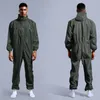 Raincoats Conjoined Raincoat Coverall Hat OilResistant Work Safety Biker Men's Raincoat Rain Cover Jacket Impermeables Waterproof Suit 230812