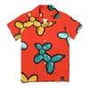 Casual shirts voor heren ballon dierenhonden grappige ballonnen print strandhirt Hawaiian Novely Blouses Men Gedrukt Big Size 3xl 4xl