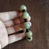 Strand 18mm Natural Nephrite Jade Buddha Bead Bracelet Men Women Genuine Hetian Jades Buddhism Lucky Amulet Bracelets Bangles