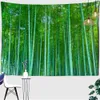 Tapestries aanpasbare hippie kamer slaapzaal kunstdecoratie groen bamboe bos tapijt Tapestry natuurlijk landschap landschap muur hangen r230812