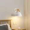 Wandlampen LED Nordic Gang Wall Lampe Holz kreative Beleuchtung Gästezimmer Balkon Treppe Treppenleuchte Schlafzimmer Nachttätigkeit Dekor HKD230814