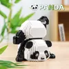 Blocks Creative 3D Micro Panda Animal Building Block Diy Naughty Panda Animal Model Brick Figur Toy Table Decor för barn Födelsedagspresent R230814