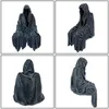 Dekorativa föremål Figurer Svart Grim Reaper Staty Thrilling Robe Nightcrawler Harts Desktop Figurin Ornament Horror Ghost Sculpture Decorations 230814