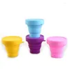 Tasses Soucoupes en silicone pliant d'eau tasse de bonbons couleurs voyageant pliable pour voyager en plein air drinkware f20233552