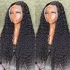 Transparente 13x4 13x6 360 HD Water Wave Lace Front Wigs 220%Densidade Curly Human Wigs Wigs Deep Wave Lace Wigs Frontal para mulheres Pré -arranhadas