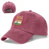 Bola de bolas Bandera de la India Béisbol Unisex Soft Casquette Capas de moda Moda Denim Pad Dad Vintage Ajustable