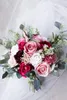Wedding Flowers SESTHFAR 2023Fuchsia&Dusty Pink Bridal Flower Bouquet Mariage Vintage Rmo De Novia Artificial Bride