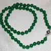 Chains Natural Stone Green Jades Beads Chalcedony 6mm Round Choker Necklace For Women Party Gift Chain Jewelry 18inch B2915