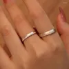 Wedding Rings Exquisite Simple Silver Color Couple Ring Men and Women Valentijnsdag Verjaardagsgeschenk sieraden
