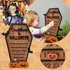 Inne imprezy imprezowe Halloween drewniane kalendarz adwentowy do świątecznego wystroju horroru ozdoby duchów do dekoracji domu w domu 230814