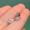 Stud Earrings Ruif 925 Silver Pear Shape Exquisite Moissanite Earings For Women 2023 Trending Korean Style Daily Office Party Jewelry