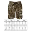 Men's Shorts Summer Board Gold Leopard Sports Fitness Animal Print Short Pants Retro Quick Drying Swimming Trunks Plus Size