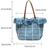 Duffel Bags Women Handbags Large Capacity Ladies Commute Bag Fashion Simple Portable Lattice Casual Harajuku Student School