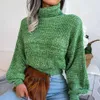 Fashion Women New High Collar Long Sleeve Women's Knitted Sweater 2023 Autumn Winter