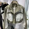 Kvinnors jackor Techwear Locomotive Uniform Spring Woman kläder för kvinnor Fashion Kortrockar och Cyber ​​Y2K Green Jacket Vintage Tunika