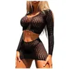 Sexig uppsättning sexig spetsbodysuit kvinnor erotiska underkläder porr kroppsduk teddies bodysuits kvinnliga underkläder kommer nattklänning sexkläder hkd230814