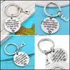 Keychains Lanyards Circar Stainless Steel Key Chains Life Truest Happiness Is Found Confidante Friend Keys Buckle Fashion Luxury Des Dhomj