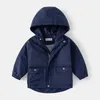 Jackets Boys Fashion Casual Hoodies Jackets Baby Kids Spring Autumn Zipper Coats Overcoats Children Clothes Outfits R230812