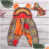 Jumpsuits peuter kinderen jumpsuit babymeisje outfits zomerkleding Afrikaanse print mouwloze romper pak voor meisjes kinderen kleding dr dhe3b