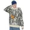 Pulls pour hommes Pull rétro décontracté tricot dessin animé mignon petit pull de tigre automne et hiver Y2K 230814