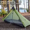 3f UL -Ausrüstung Lanshan 1 Person Zelt Ultraleichter Rucksack im Freien Wandercamping 3/4 Saison Professional 15d Silnyyllon Rodless Tent