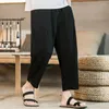 Pantaloni maschili di alta qualità cinese elastici in vita elastico cotone e biancheria solida corto corto uomo abbigliamento da uomo corto