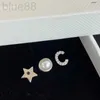 Дизайнер пять заостренных звездных букв C Water Diamond Pearl Трех кусоч